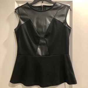 Worthington Peplum Top Black